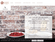 Tablet Screenshot of chalet-neuilly.com